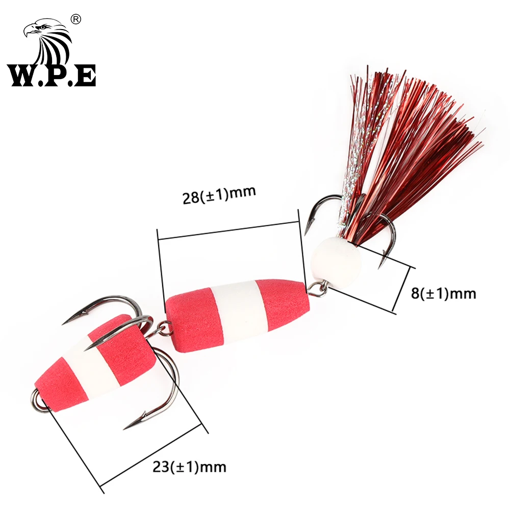 W.P.E 새로운 낚시 미끼 1pcs M 수영 미끼 소프트 미끼 고밀도 폼 미끼 낚시 태클 여러 가지 빛깔의베이스 인공 미끼 Wobblers