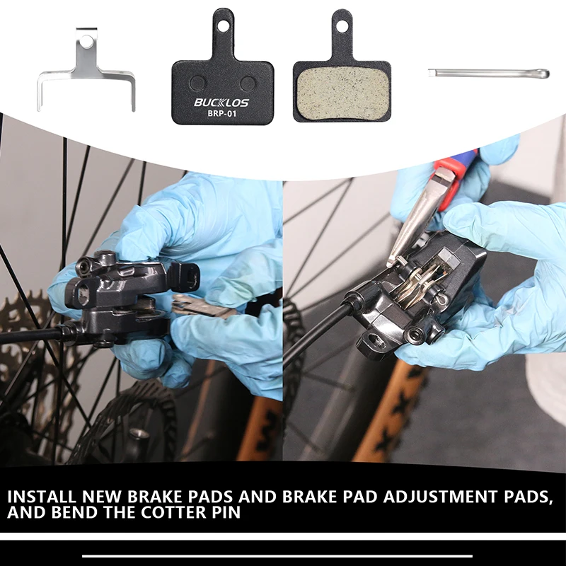 BUCKLOS 수지 디스크 브레이크 패드 SHIMANO B01S 내마모성 유압 브레이크 패드 B03S B05S 사이클링 부품 용 MTB 브레이크 패드