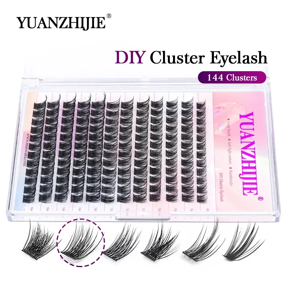 DIY 144 클러스터 속눈썹 YUANZHIJIE 무료 배송 세그먼트 빔 자연 C/D 컬 개별 밍크 속눈썹 메이크업 용품 집에서 title=DIY 144 클러스터 속눈썹 YUANZHIJIE 무료 배송 세그먼트 빔 자연 C/D 컬 개별 밍크 속눈썹 메이크업 용품 집에서 