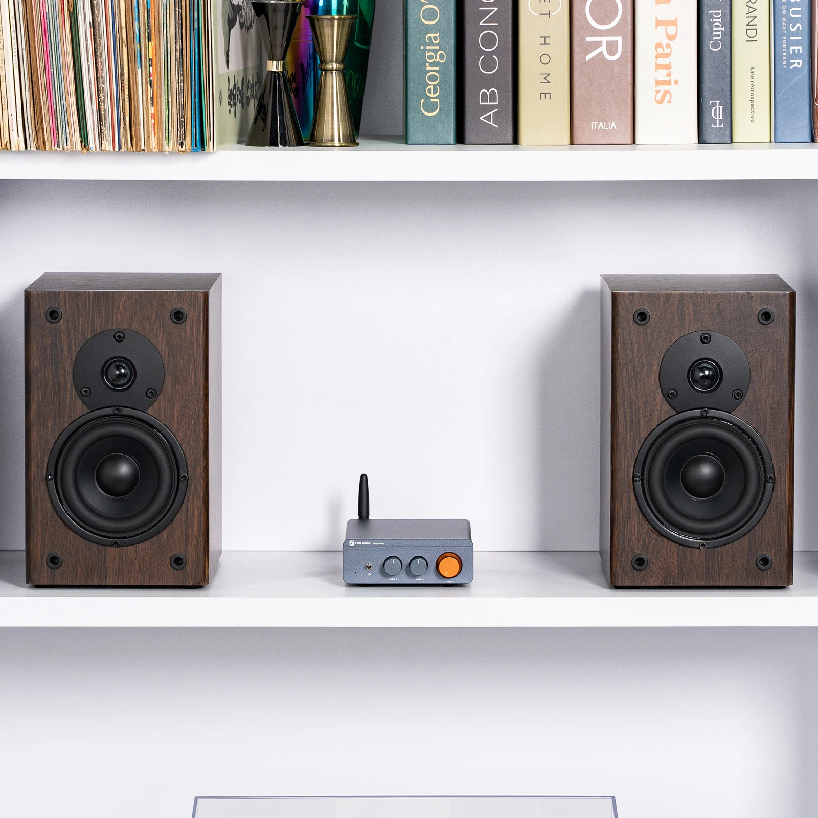 Fosi Audio BT20A Pro TPA3255 Bluetooth 사운드 전력 증폭기 300W x2 홈 시어터 용 미니 HiFi 스테레오 클래스 D 앰프베이스 트레블