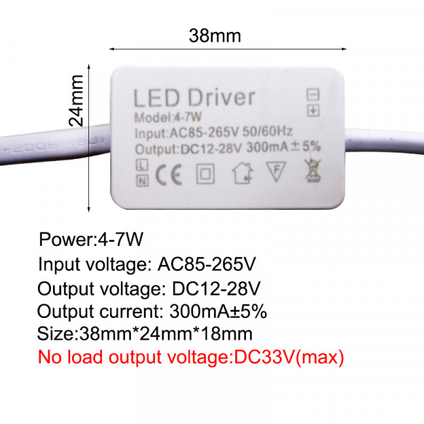 LED 전원 공급 장치 AC85-265V 조명 변압기, 300mA 1W 3W 5W 7W 12W 18W 20W 25W 36W