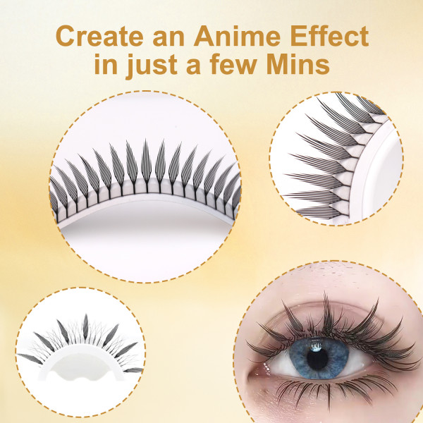 lashrujade Comic Spire Lashes Premade 팬 속눈썹 연장 타워 탑 깃털 모양 속눈썹 가짜 밍크 소프트 천연 메이크업 속눈썹