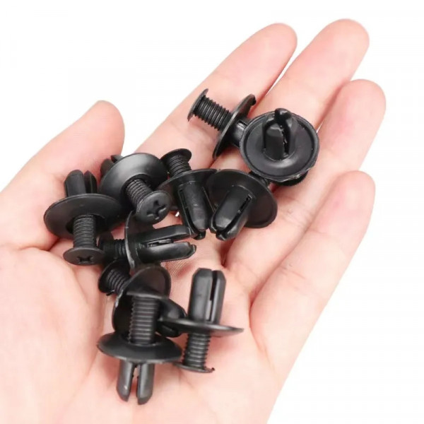 1/5/10/30/50/100pcs 8mm 플라스틱 리벳 패스너 나사 자동차 범퍼 펜더 블랙 리벳 자동차 패스너 클립 Toyota Focus Kia Nis