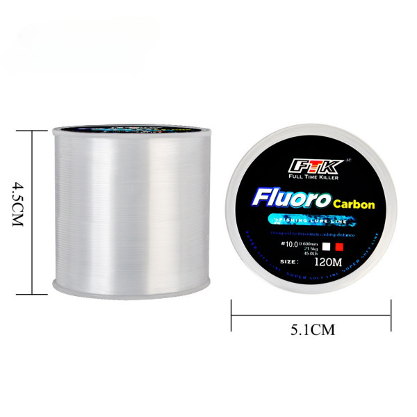 120m 보이지 않는 낚시 라인 반점 플루오로카본 코팅 낚시 라인 0.20mm-0.50mm 4.13LB-34.32LB 초강력 발견 라인