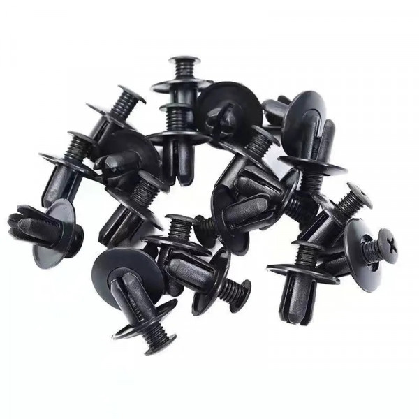 1/5/10/30/50/100pcs 8mm 플라스틱 리벳 패스너 나사 자동차 범퍼 펜더 블랙 리벳 자동차 패스너 클립 Toyota Focus Kia Nis