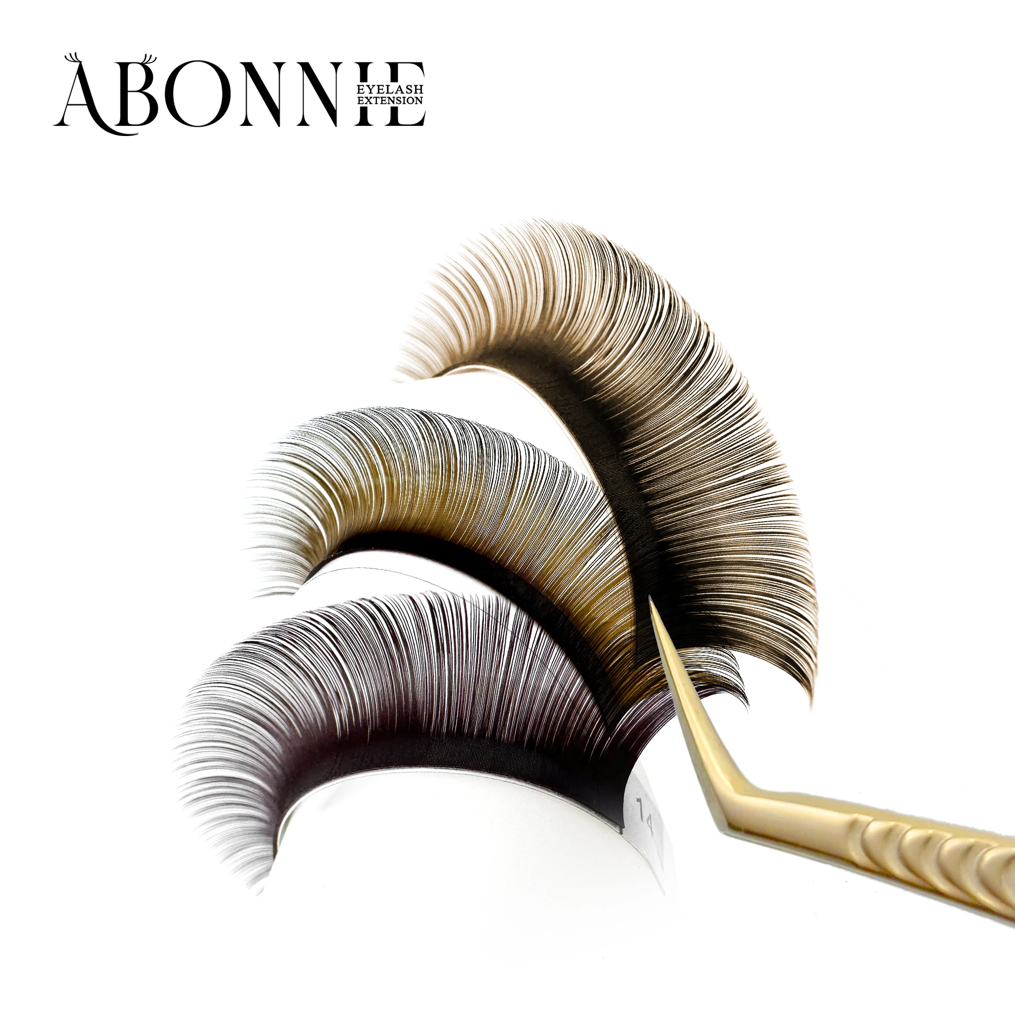 Abonnie Brown 개별 속눈썹 연장 모든 크기 속눈썹 다채로운 프리미엄 클래식 속눈썹