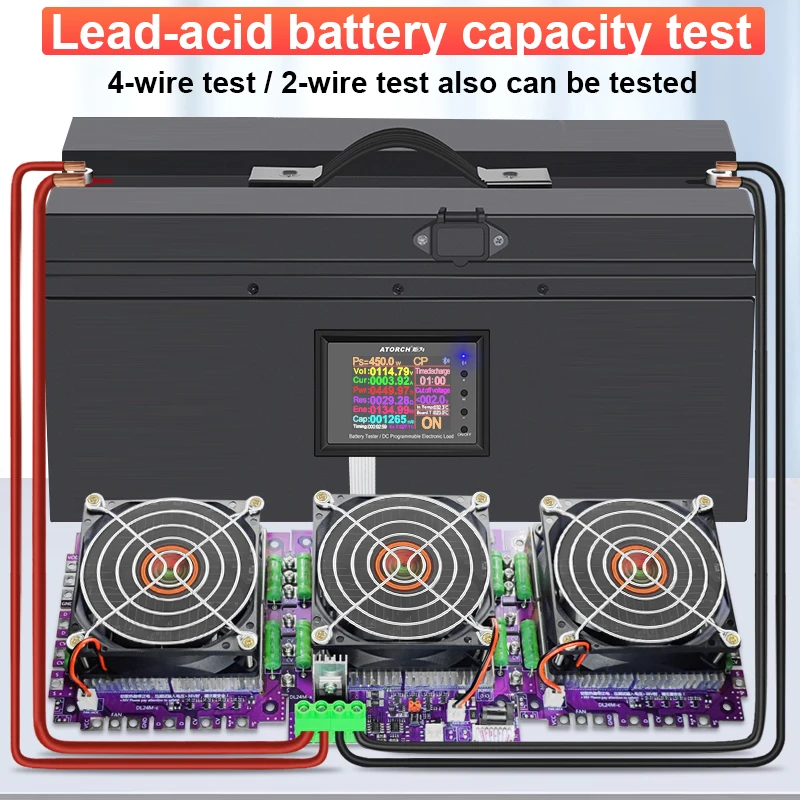 차량 전원 전자 부하 전압 표시기 배터리 테스터, 18650 팩 용량 모니터, USB DC 72V 검사기 도구, DL24MP, 600W