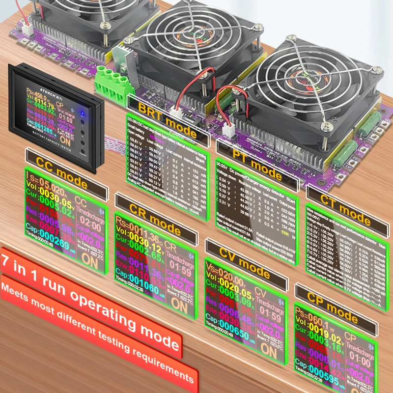 차량 전원 전자 부하 전압 표시기 배터리 테스터, 18650 팩 용량 모니터, USB DC 72V 검사기 도구, DL24MP, 600W
