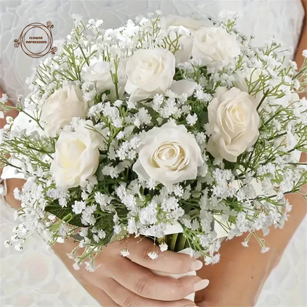30pcs 인공 아기의 호흡 꽃 진짜 터치 Gypsophila 결혼식 신부 약혼 홈 장식 룸 장식에 적합