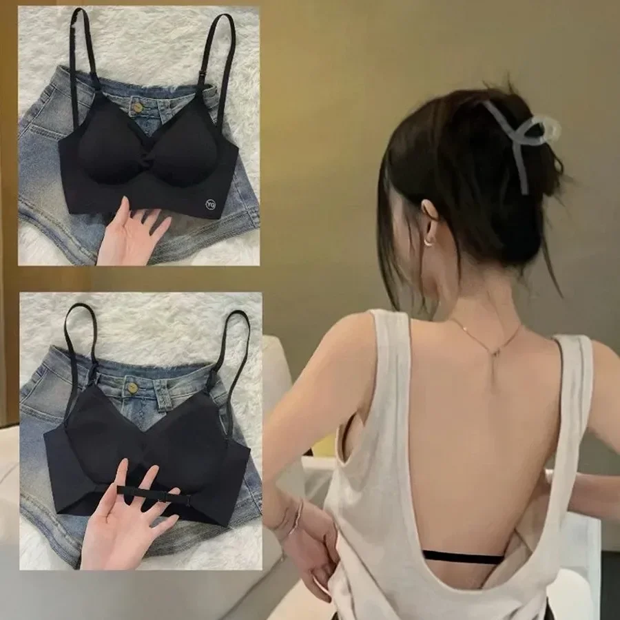 여성 보이지 않는 브래지어 딥 U 플 런지 브래지어 드레스에 대한 등받이 탑 투명 스트랩과 섹시한 란제리는 Strapless 속옷을 밀어 title=여성 보이지 않는 브래지어 딥 U 플 런지 브래지어 드레스에 대한 등받이 탑 투명 스트랩과 섹시한 란제리는 Strapless 속옷을 밀어 