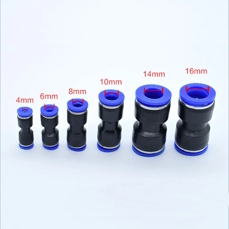 공압 피팅 파이프 커넥터 튜브 에어 퀵 피팅 워터 푸시 인 호스 플라스틱 PU PY PK PM PV PE, 4mm 6mm 8mm 10mm 12mm 14mm