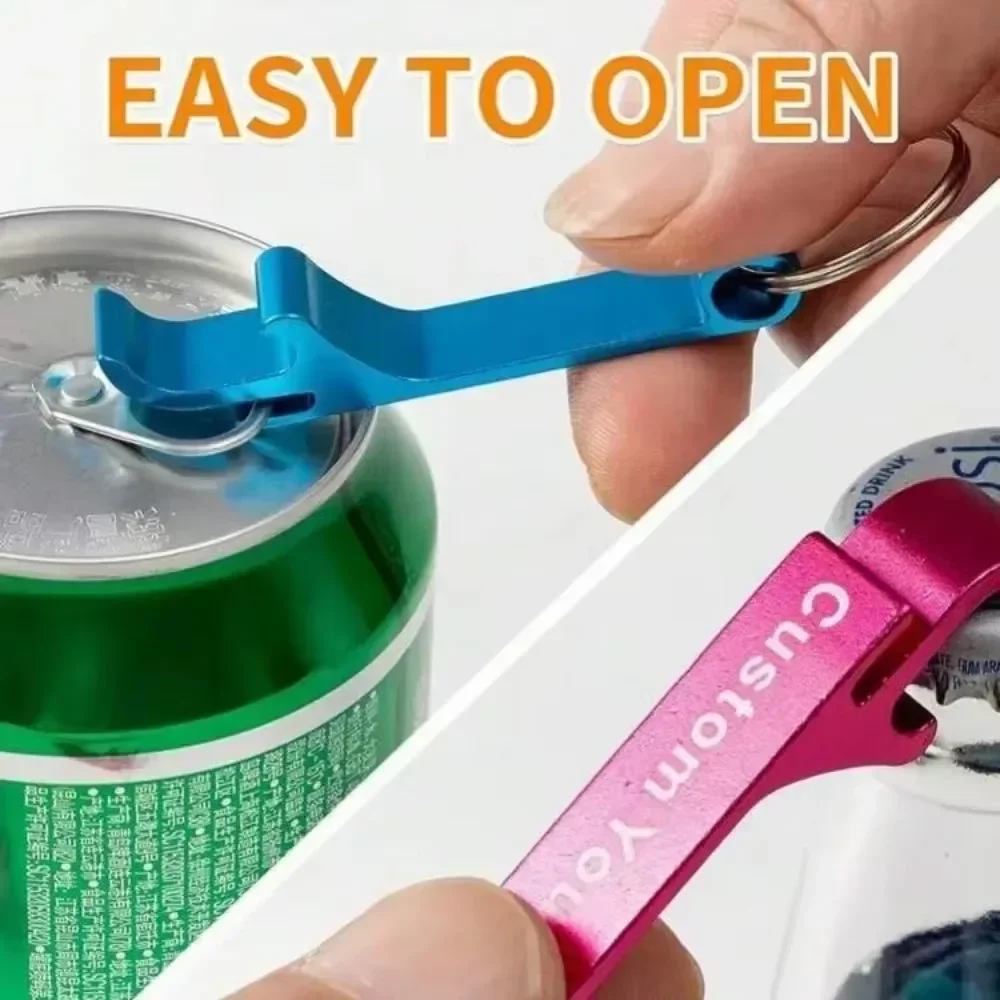 5PCS 사용자 정의 로고 이름 병따개 맥주 키 체인 열쇠 고리 다기능 레이저 조각 열쇠 고리 체인 바 광고 멀티 컬러 선물