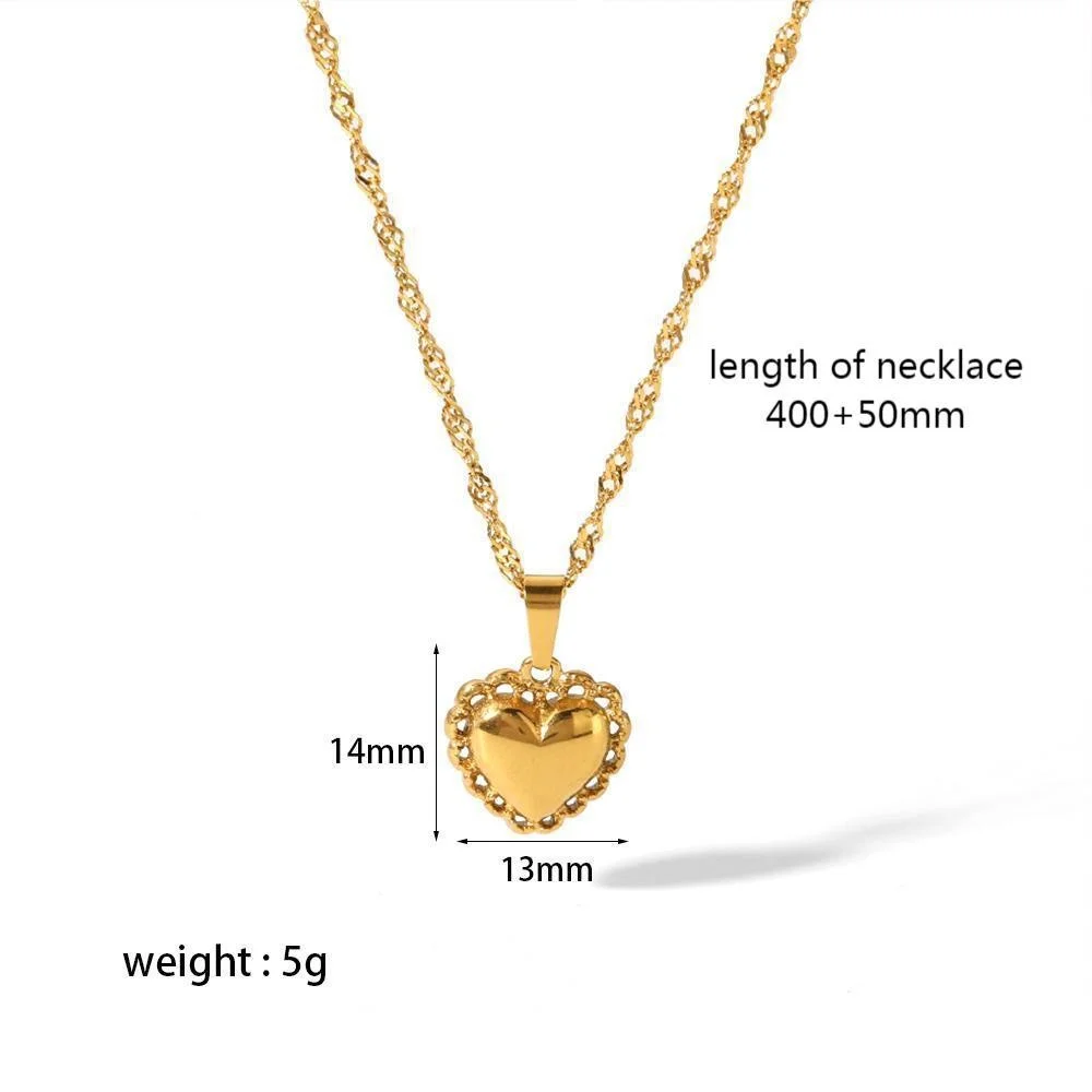 여성을위한 MEDFOLY 하트 목걸이 Simple Dainty 14K 골드 도금 항 알레르기 초커 목걸이 발렌타인 데이 쥬얼리 선물