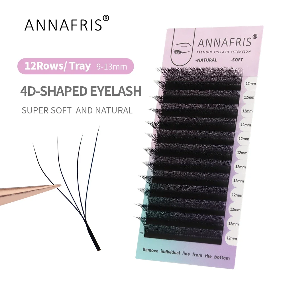 ANNAFRIS 4D-W 모양의 속눈썹 연장 미리 제작된 팬 W 볼륨 속눈썹 title=ANNAFRIS 4D-W 모양의 속눈썹 연장 미리 제작된 팬 W 볼륨 속눈썹 