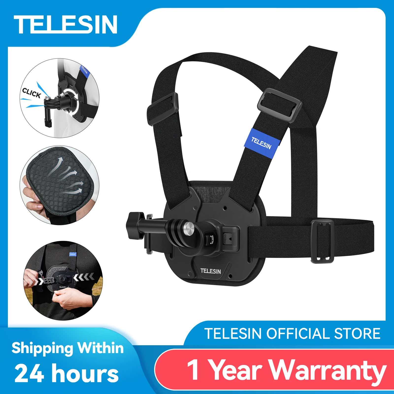 TELESIN 퀵 릴리스 가슴 스트랩 마운트 GoPro Hero 용 벨트 마운트 13 12 11 10 9 8 7 6 5 Insta360 SJCAM DJI OSMO Action title=TELESIN 퀵 릴리스 가슴 스트랩 마운트 GoPro Hero 용 벨트 마운트 13 12 11 10 9 8 7 6 5 Insta360 SJCAM DJI OSMO Action 