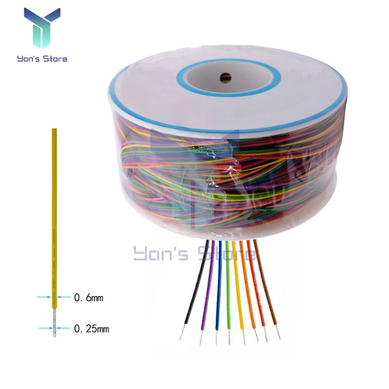 250M 30AWG 와이어 케이블 8 색 PCB 납땜 플라이 Iine 0.55mm 브레드 보드 점퍼 컬러 절연 랩 케이블 주석 도금 순수 구리 title=250M 30AWG 와이어 케이블 8 색 PCB 납땜 플라이 Iine 0.55mm 브레드 보드 점퍼 컬러 절연 랩 케이블 주석 도금 순수 구리 