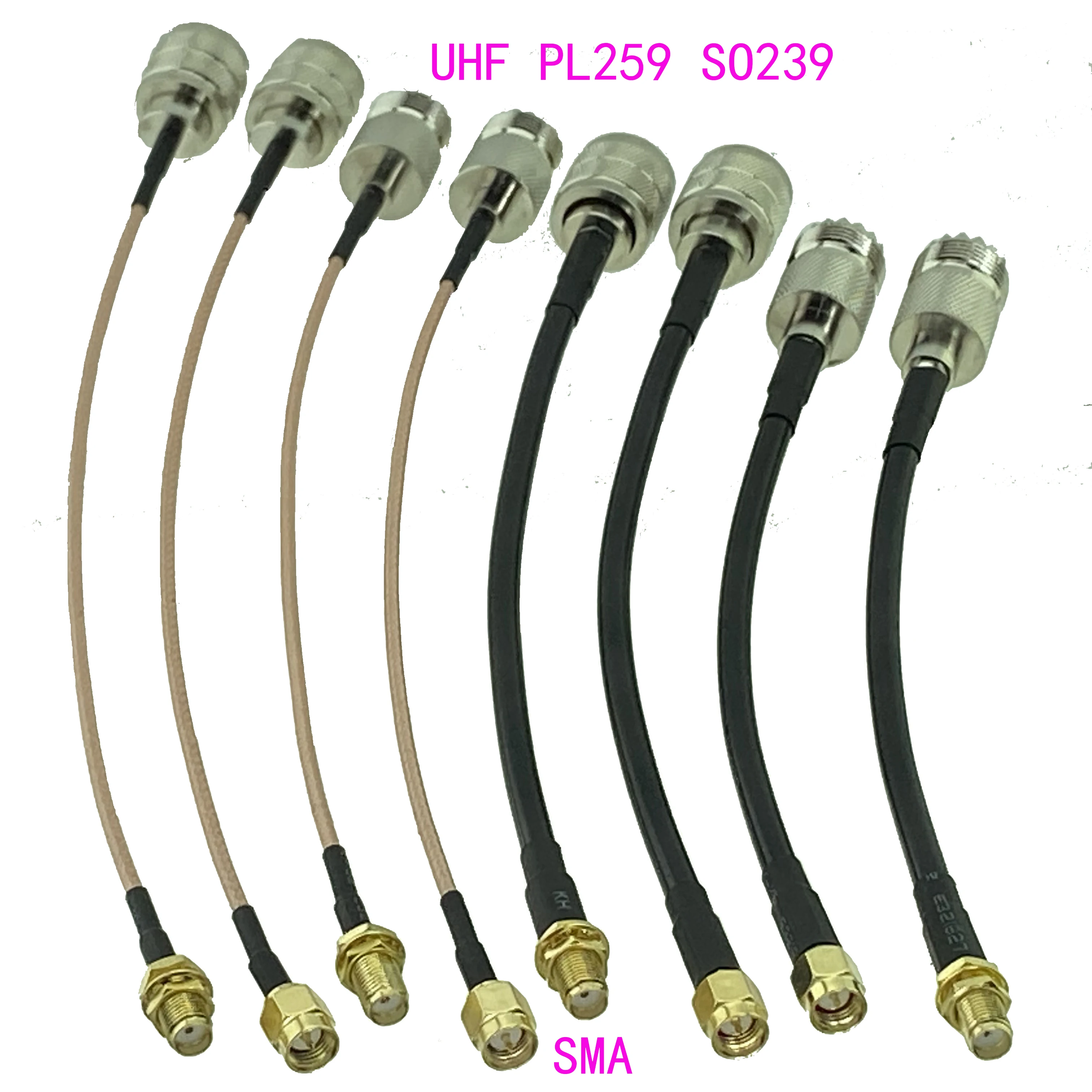 RG316 RG58 UHF PL259 SO239-SMA 수 플러그 및 암 잭 스트레이트 커넥터 RF 점퍼 피그테일 케이블 6인치 ~ 20M title=RG316 RG58 UHF PL259 SO239-SMA 수 플러그 및 암 잭 스트레이트 커넥터 RF 점퍼 피그테일 케이블 6인치 ~ 20M 