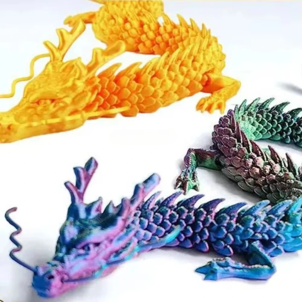 22/30/45cm 어둠 속에서 새로운 빛나는 3D 인쇄 드래곤 글로우 플라잉 드래곤 회전식 관절 날개 드래곤 홈 장식품