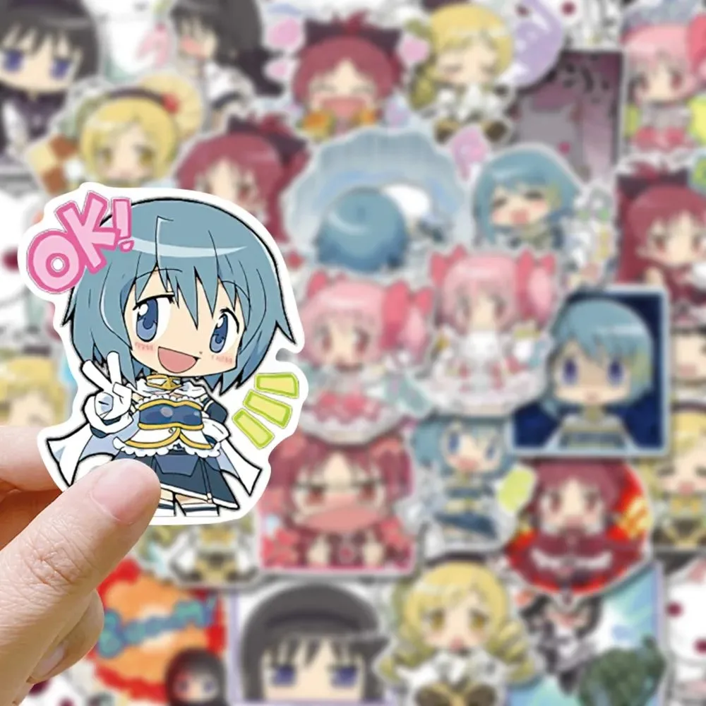 10/30/48pcs 애니메이션 마법 소녀 마도카 Magica 스티커 Kawaii 만화 소녀 Kaname Madoka Akemi Homura 데칼 노트북 전화 자전거