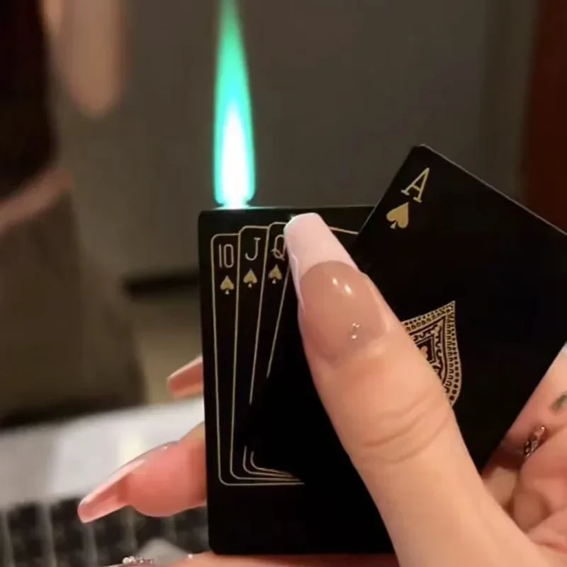 크리 에이 티브 카드 놀이 스페이드 라이터의 에이스 부탄 방풍 스트레이트 금속 라이터 금속 재미있는 선물 남성용 흡연 액세서리 title=크리 에이 티브 카드 놀이 스페이드 라이터의 에이스 부탄 방풍 스트레이트 금속 라이터 금속 재미있는 선물 남성용 흡연 액세서리 