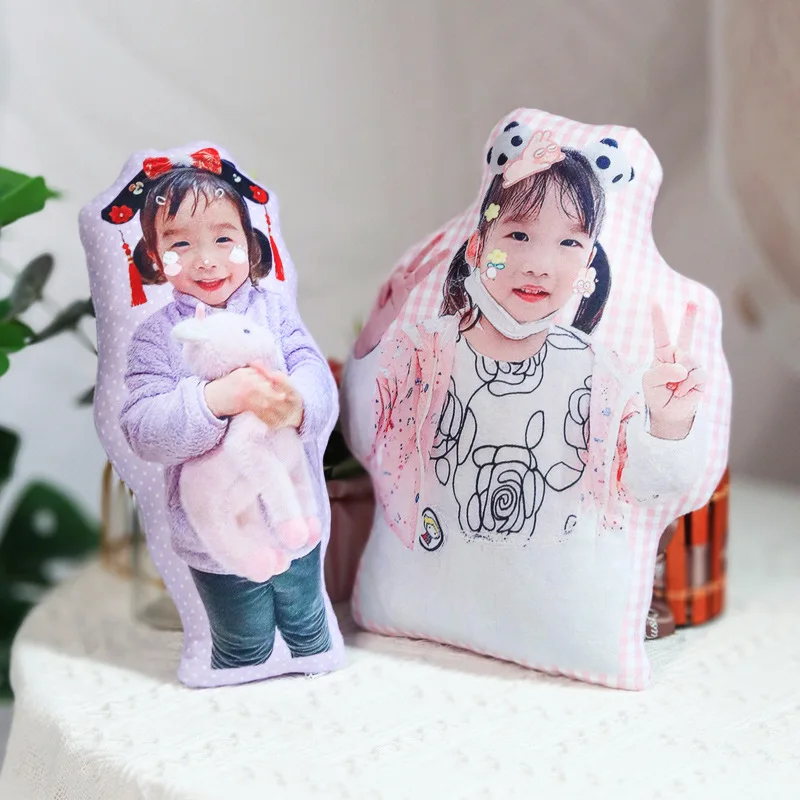 개인화 된 사진 DIY 휴머노이드 쿠션 커플 베개 박제 남자 친구 베개 맞춤 아버지 Lifesize 그림 쿠션 선물