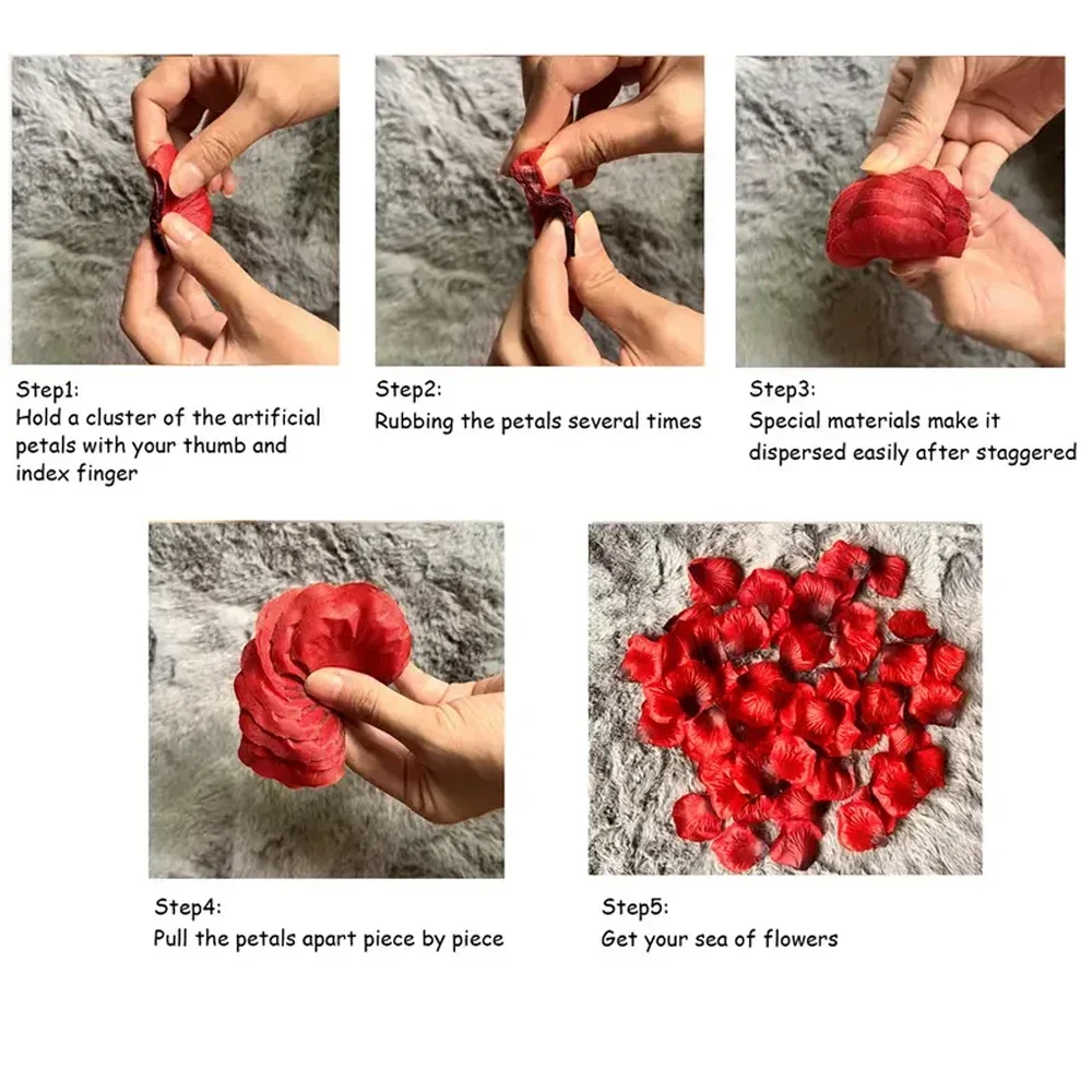 100-10000Pcs 상단 다채로운 인공 가짜 장미 꽃잎 레드 화이트 골드 장미 꽃잎 꽃 로맨틱 웨딩 파티 발렌타인 장식