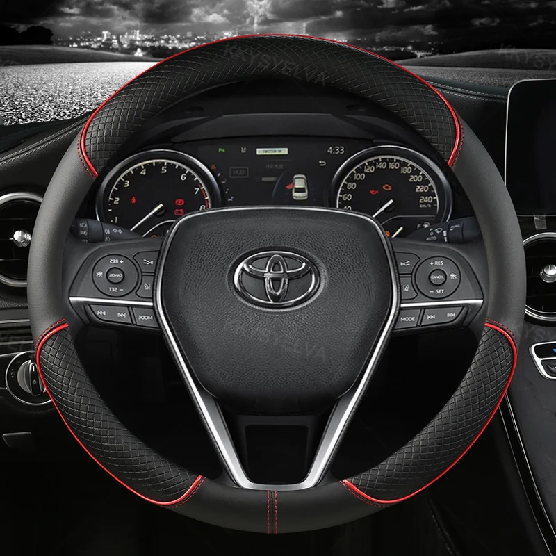 자동차 핸들 커버 가죽 38cm Toyota Corolla Fortuner Sequoia Auris Avensis YARIS Vios Celica 86 Rav4 4Runner C-HR title=자동차 핸들 커버 가죽 38cm Toyota Corolla Fortuner Sequoia Auris Avensis YARIS Vios Celica 86 Rav4 4Runner C-HR 