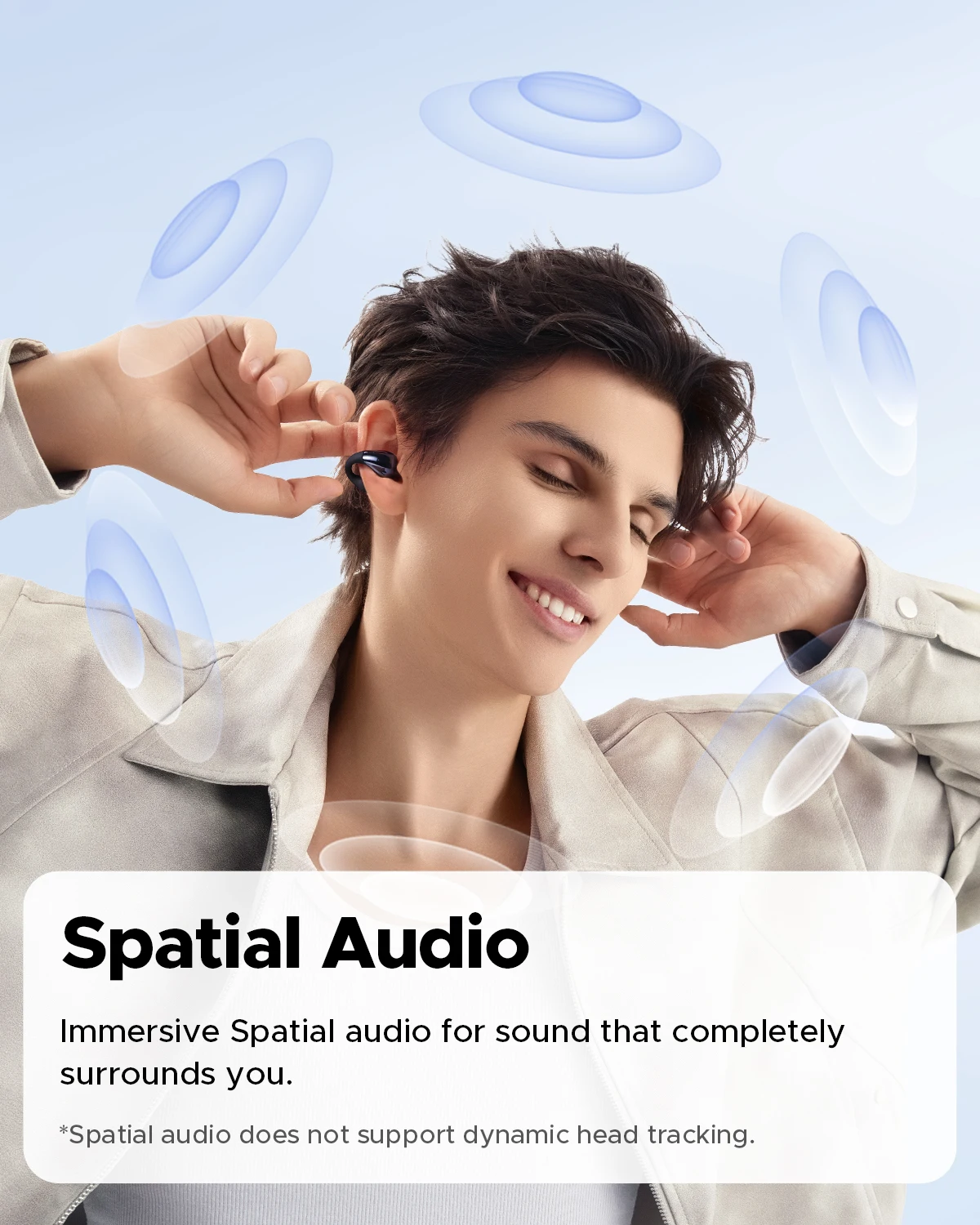 SoundPEATS PearlClip Pro 무선 이어폰, 블루투스 5.4 오픈이어 이어버드, AI ENC 클리어 통화, 멀티포인트 연결, IPX5