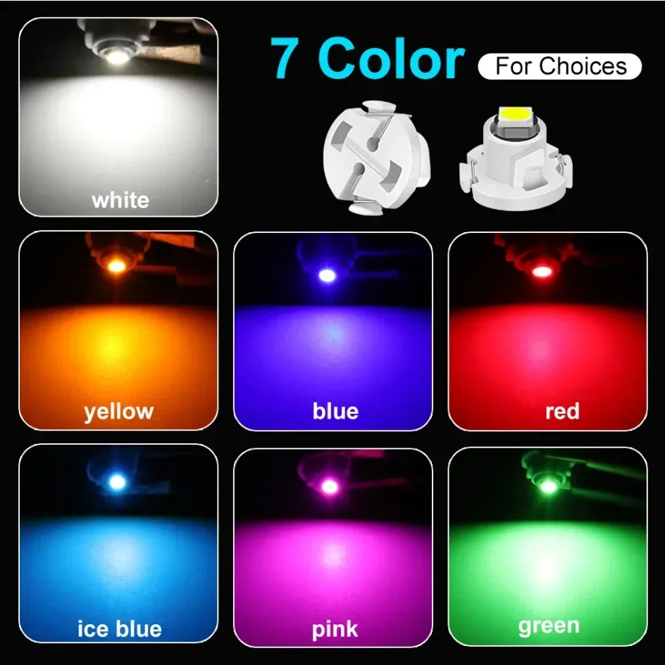 10Pcs T3 LED T4.2 T4.7 Led 전구 Canbus 3030SMD 자동차 인테리어 조명 표시기 웨지 대시 보드 온난화 악기 램프 12V 자동