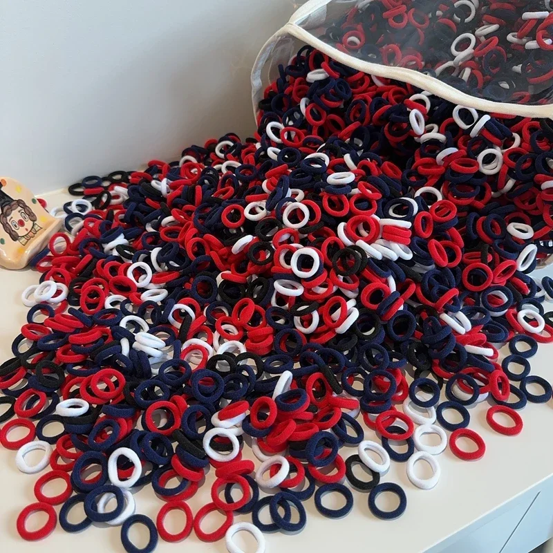 20/50/100Pcs 여자를위한 다채로운 기본 나일론 Ealstic 헤어 넥타이 포니 테일 잡아 Scrunchie 고무 밴드 아이 패션 헤어 액세서리