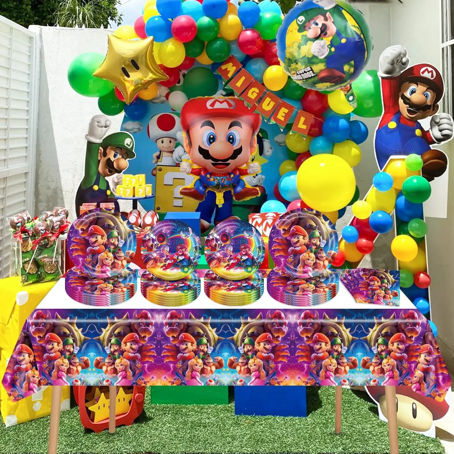 마리오 식탁보 생일 파티 장식 일회용 테이블 천으로 슈퍼 브라더스 테이블 커버 베이비 샤워 키즈 파티 용품을 선호합니다
