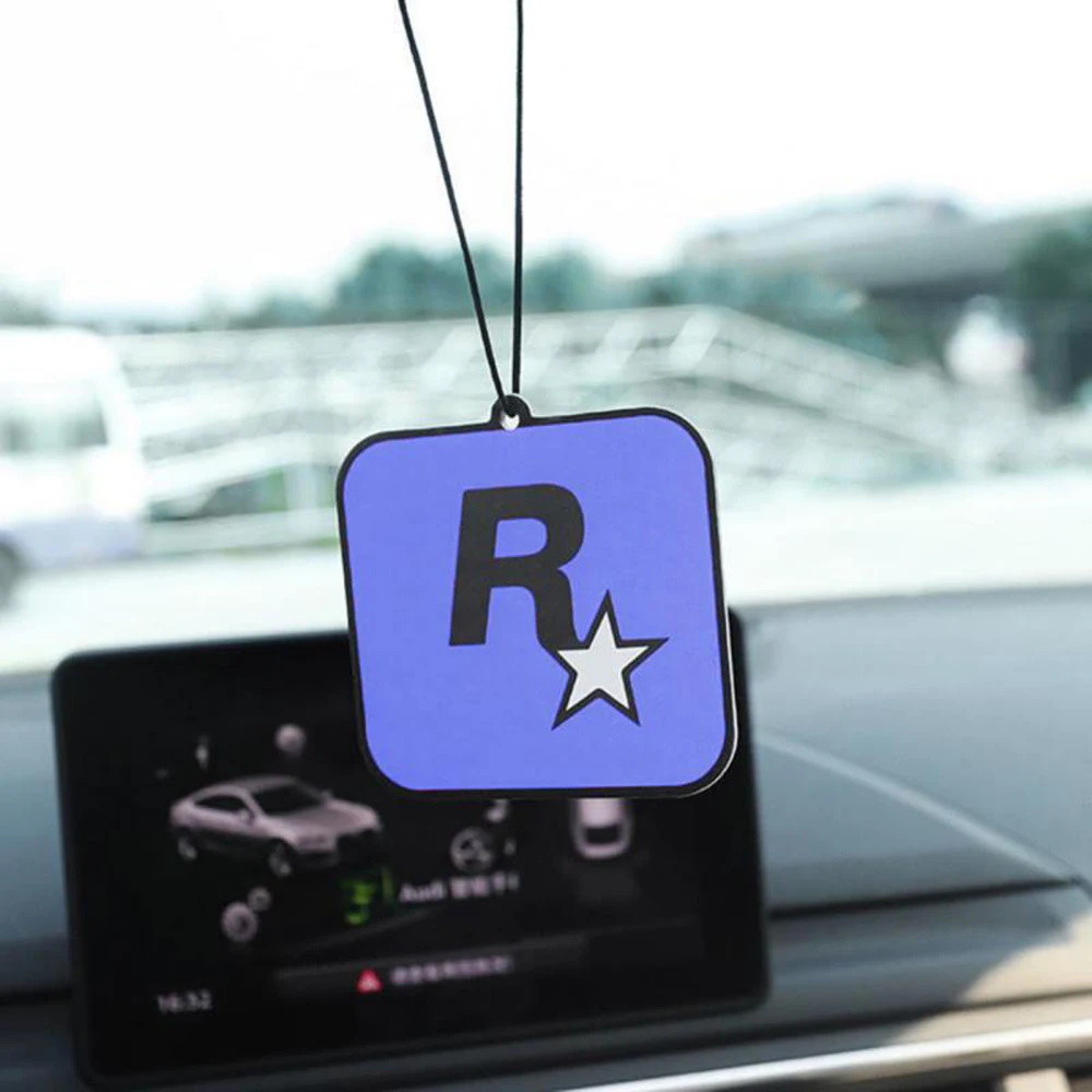 2Pcs 자동차 Rockstar 향수 정제 자동차 인테리어 펜던트 펜던트 공기 청정기 아로마 테라피 에센셜 오일 매달려 장식