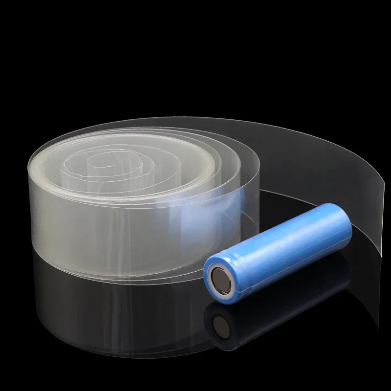 1/5M 너비 7mm ~ 200mm 18650 Lipo 배터리 PVC 열 수축 튜브 팩 절연 필름 랩 리튬 케이스 케이블 슬리브 투명