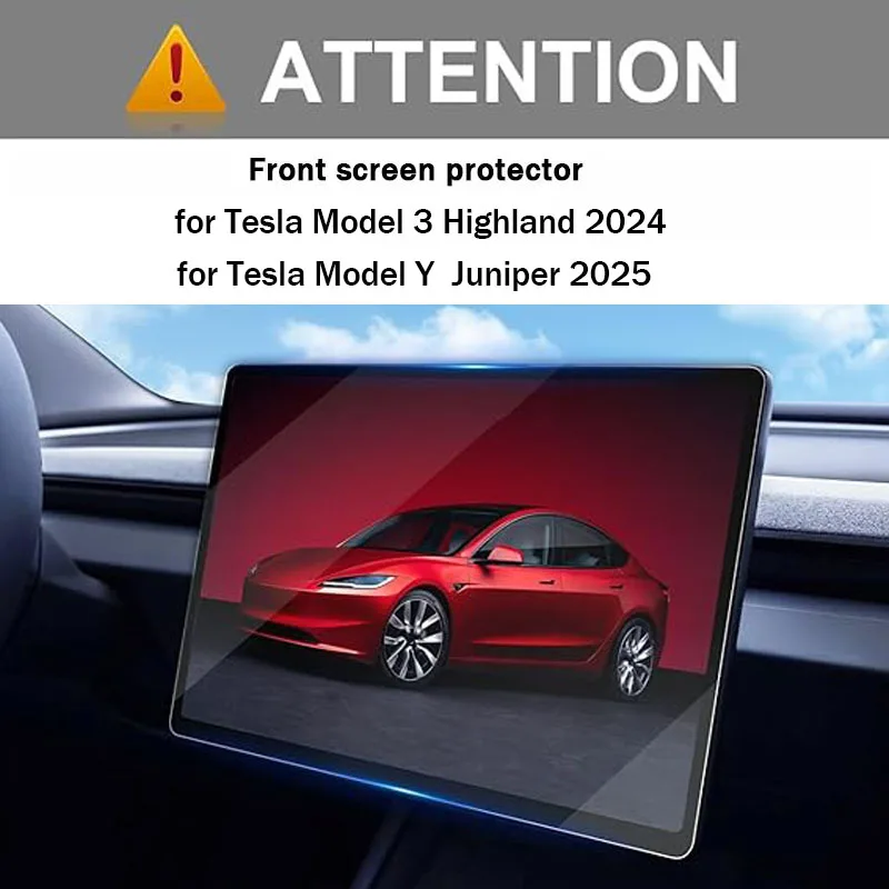 Tesla Model 3 Highland Model Y Juniper 2025 후면 센터 제어 터치 스크린 보호 필름 용 강화 유리 필름 보호대