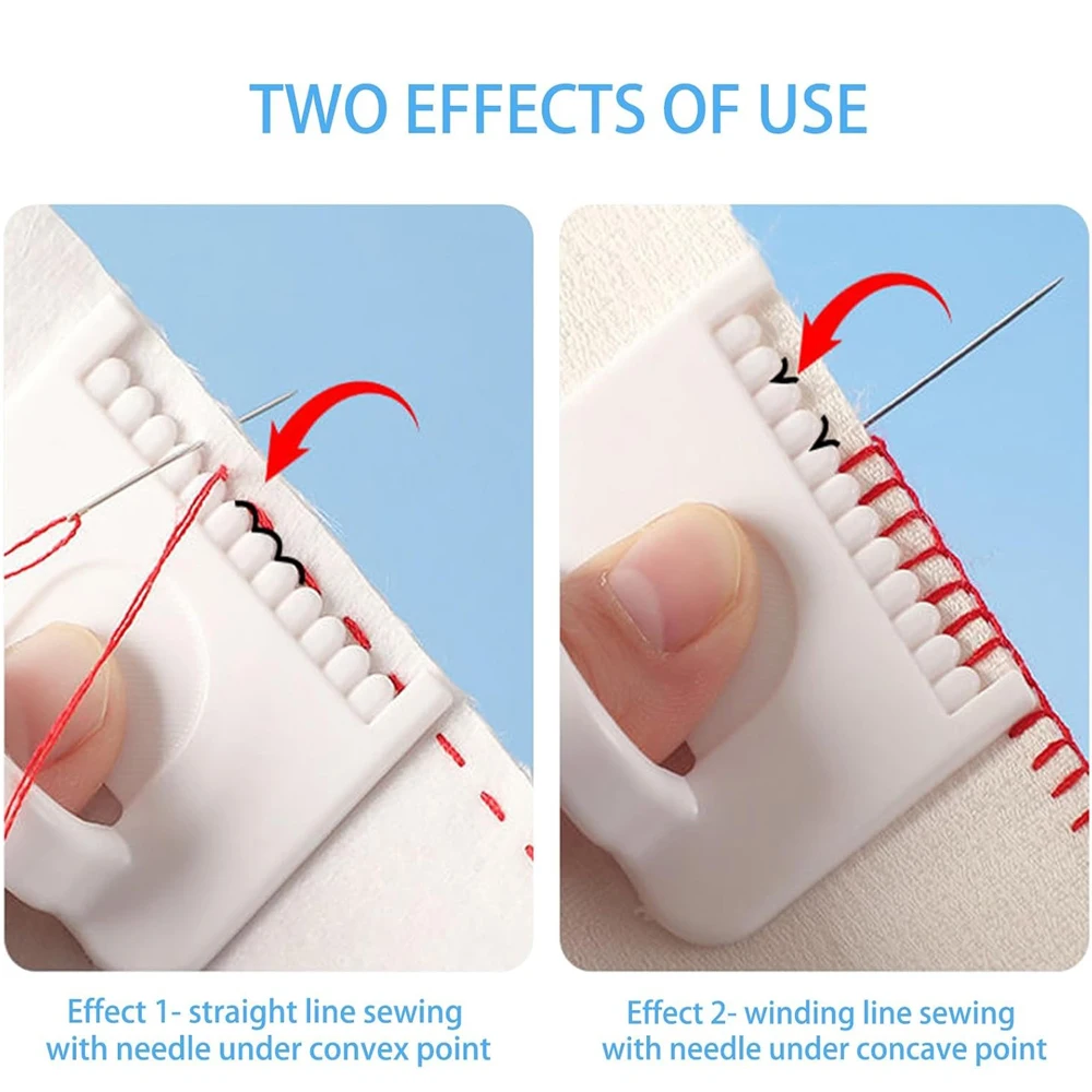 일관된 스티치를 위한 2개 재봉 가이드 템플릿 키트 – 직물 자수 및 가죽 공예용 3mm 간격 정밀 재봉 도구