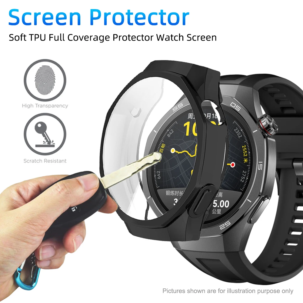 Huawei Watch GT 5/GT5 Pro 41/42/46mm용 TPU 케이스 - 만능 보호 커버 화면 보호기 긁힘 방지 쉘 액세서리