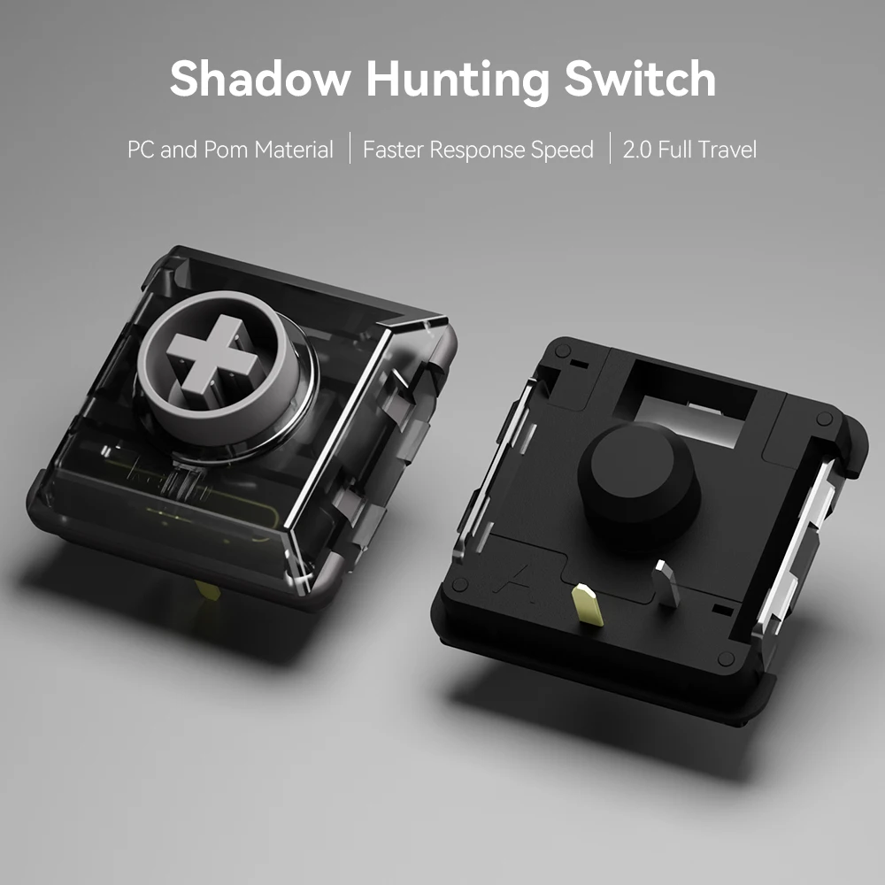 Haute42 Kailh Hitbox 컨트롤러 용 로우 프로파일 섀도우 헌팅 스위치 기계식 키보드 Hitbox 용 2.0mm 선형 무음 스위치