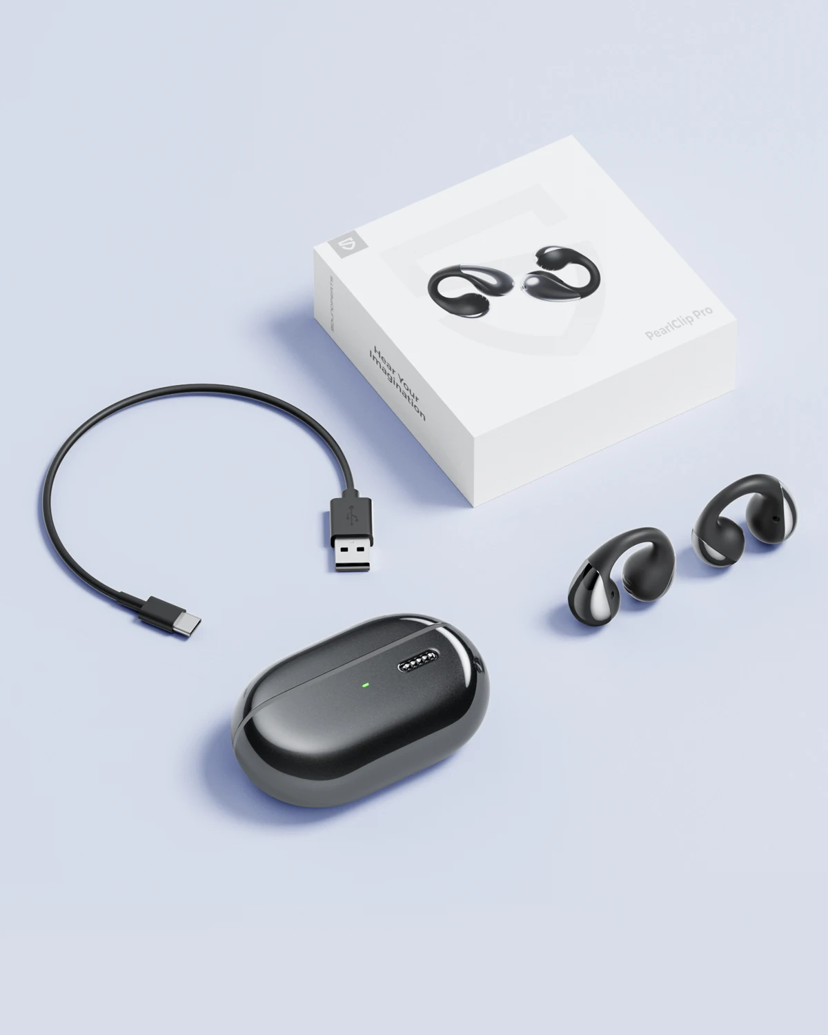 SoundPEATS PearlClip Pro 무선 이어폰, 블루투스 5.4 오픈이어 이어버드, AI ENC 클리어 통화, 멀티포인트 연결, IPX5