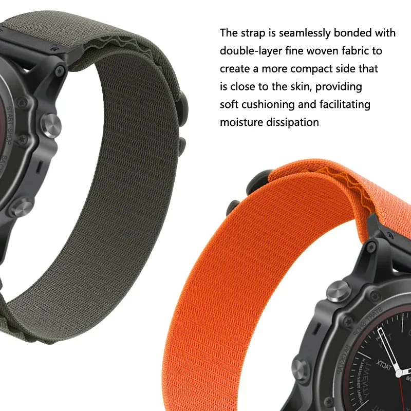 Garmin Fenix ​​7X 8X 8 7 Pro Fenix ​​6X 6 5X Tactix 8 7 9 Forerunner 965 955 Enduro 3 루프 밴드 용 22mm 26mm 나일론 퀵 핏 스트랩