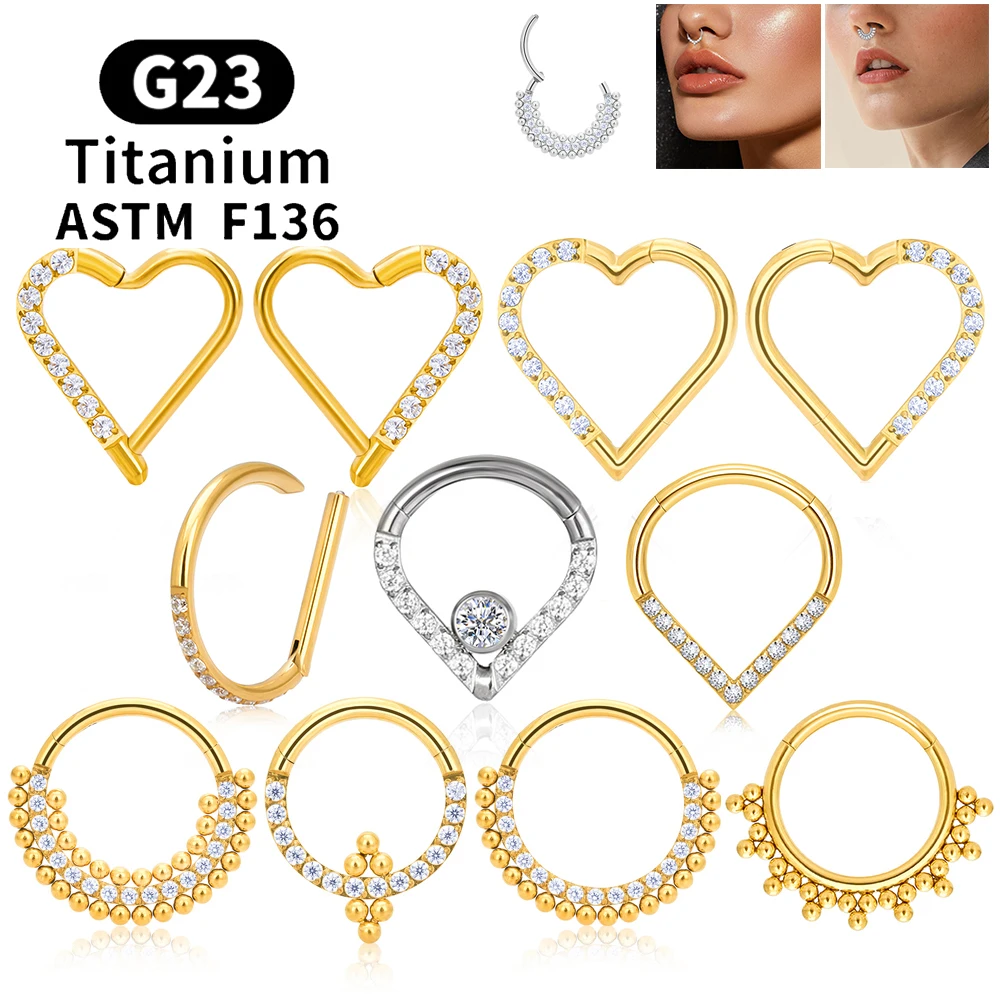 G23 티타늄 라운드 후프 D 모양 코 링 Daith 하트 귀걸이 16G CZ 힌지 세그먼트 귀 Tragus 연골 헬릭스 피어싱 쥬얼리 title=G23 티타늄 라운드 후프 D 모양 코 링 Daith 하트 귀걸이 16G CZ 힌지 세그먼트 귀 Tragus 연골 헬릭스 피어싱 쥬얼리 