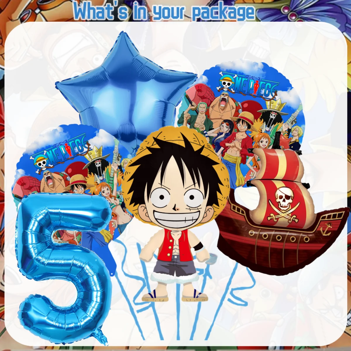 원피스 생일 파티 장식 Luffy Zoro 일회용 식기 식탁보 컵 플레이트 풍선 베이비 샤워 소년 파티 용품