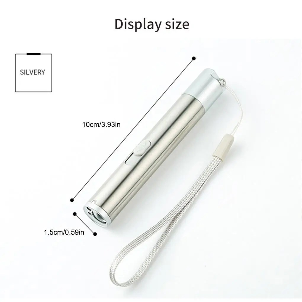 포인터 USB 충전 충전식 3-in-1 손전등 적외선 다기능 UV 교육 조명 선물 애완 동물 훈련