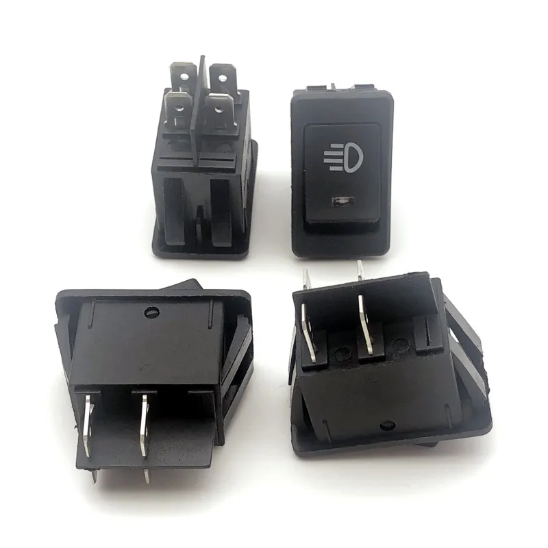 1 PCS, 자동차 안개등, 로커 스위치, ON-OFF, 4Pin, 2 위치, 조명 전원이 있는 전기 장비, 35A Lndicator Light 12V DC