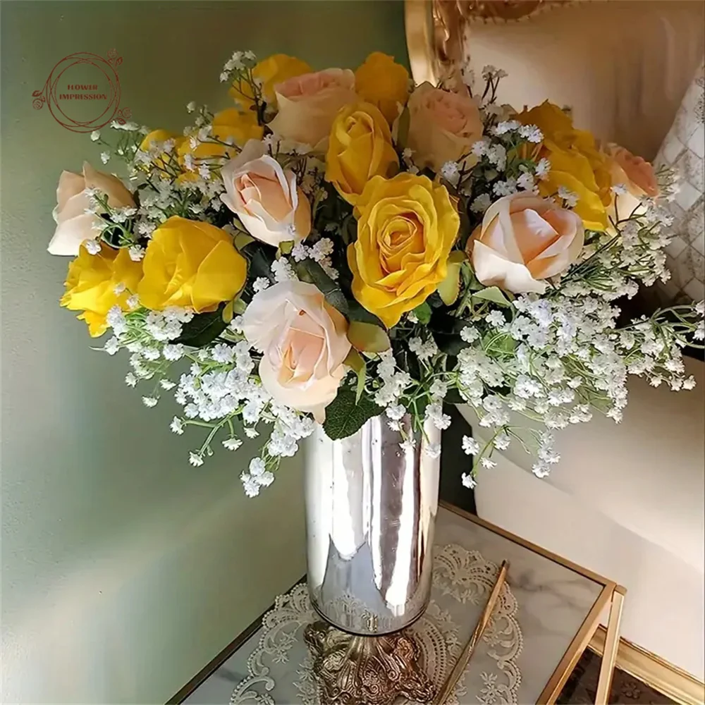 30pcs 인공 아기의 호흡 꽃 진짜 터치 Gypsophila 결혼식 신부 약혼 홈 장식 룸 장식에 적합