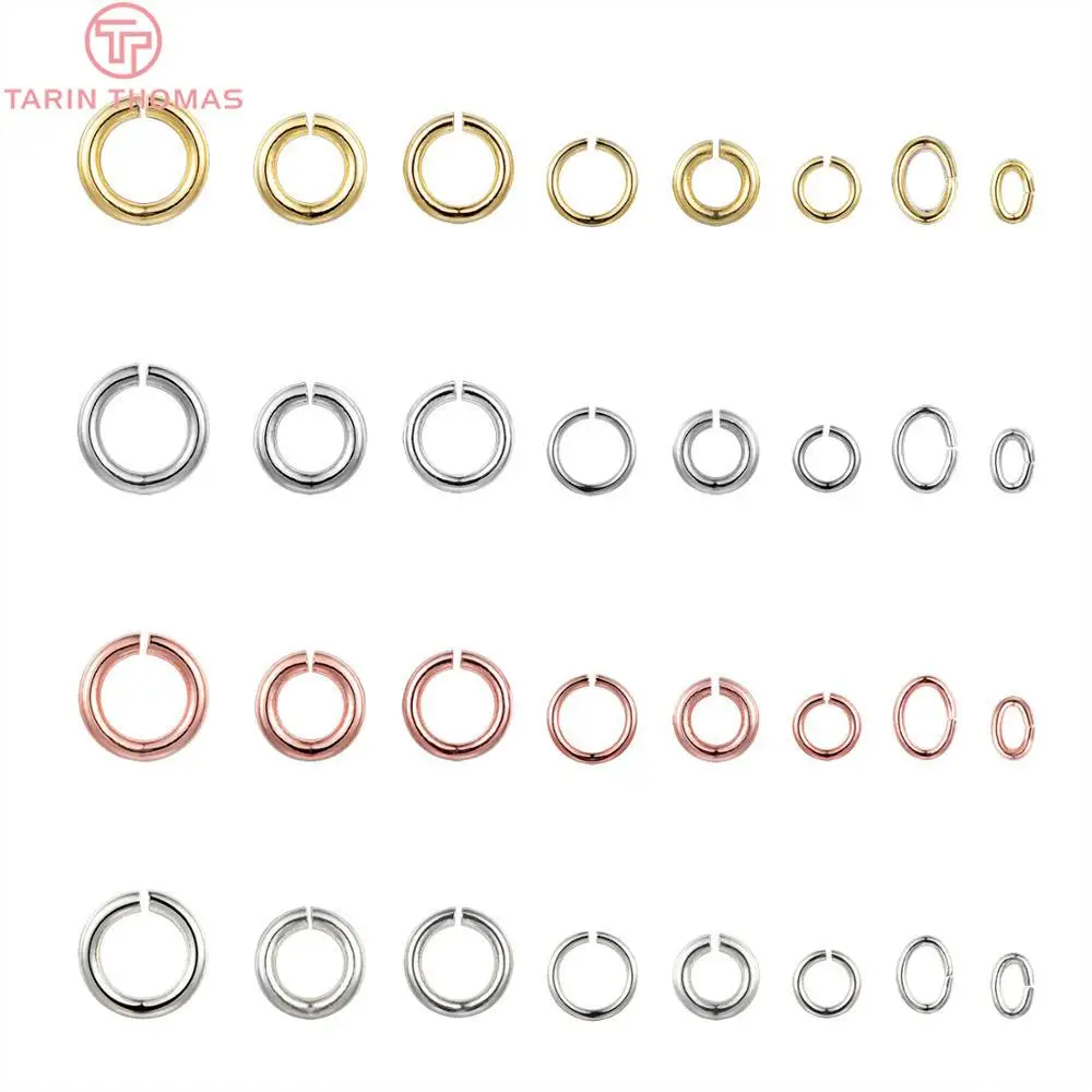 (3622) 50PCS 24K 골드 컬러 진짜 실버 컬러 도금 황동 점프 링 분할 링 보석 찾기 귀걸이 액세서리 도매 title=(3622) 50PCS 24K 골드 컬러 진짜 실버 컬러 도금 황동 점프 링 분할 링 보석 찾기 귀걸이 액세서리 도매 