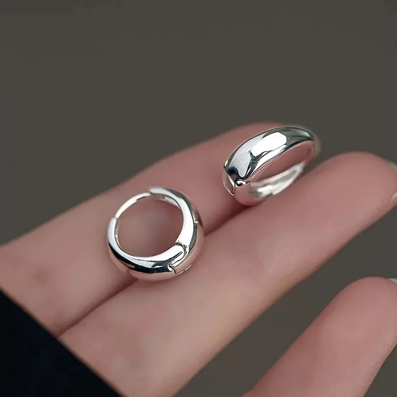 2Pcs 우아한 스테인레스 스틸 저자 극성 프랑스어 후프 귀걸이, 컴포트 레트로 섹시한 디자인, 유행 여성을위한 크리스마스 선물