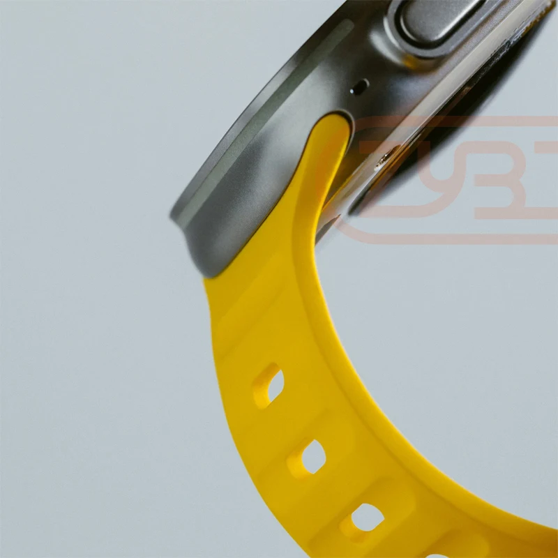 Apple Watch Ultra 9 8 7 6 SE 5 용 스포츠 밴드 iWatch 38MM 40MM 42MM 44MM 45MM 49MM 용 소프트 실리콘 경량 팔찌 스트랩