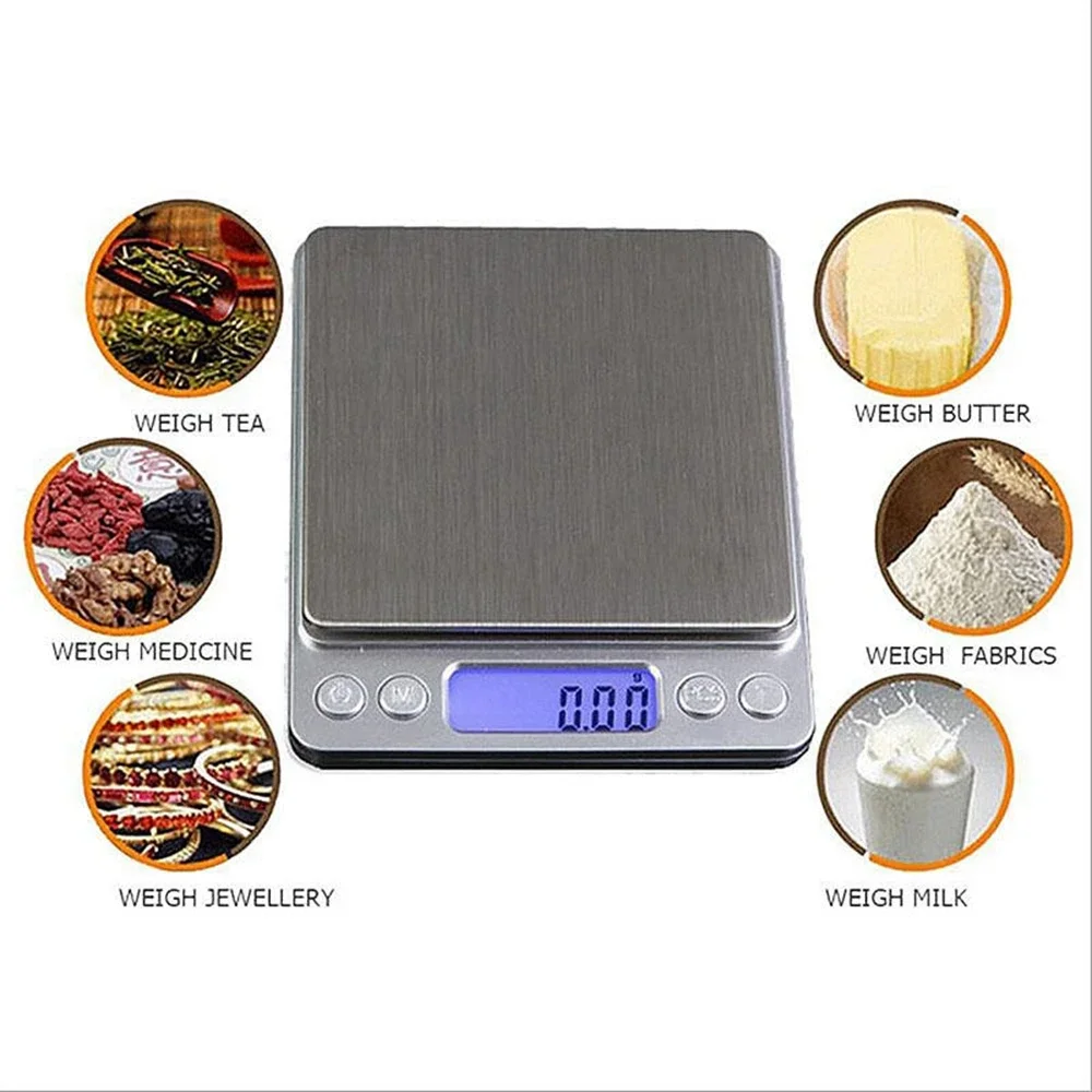 3000g X 0.1g 디지털 그램 스케일 포켓 전자 보석 무게 규모 500g X 0.01g 규모/소매 포장 없음