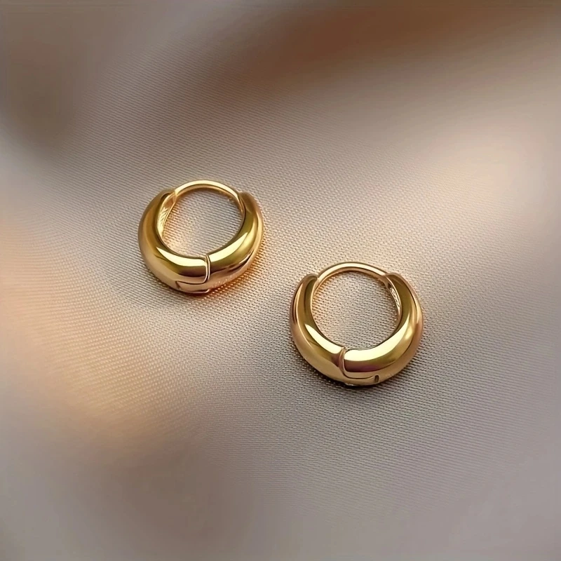 2Pcs 우아한 스테인레스 스틸 저자 극성 프랑스어 후프 귀걸이, 컴포트 레트로 섹시한 디자인, 유행 여성을위한 크리스마스 선물