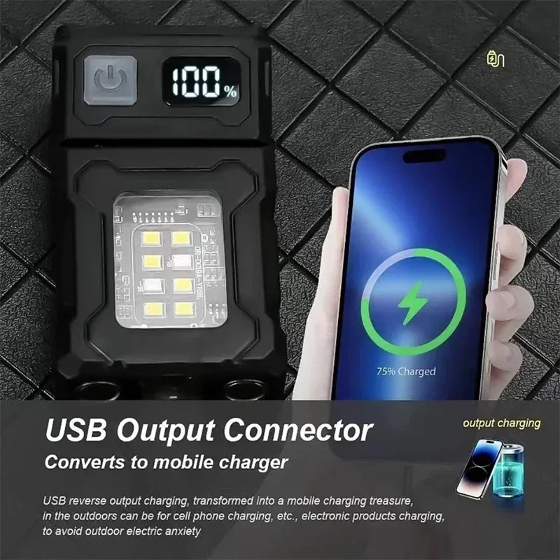 2/1Pcs 휴대용 손전등 캠핑 하이킹에 대 한 COB 비상 조명과 슈퍼 밝은 미니 USB 충전식 LED 꼬리 MagnetTorch